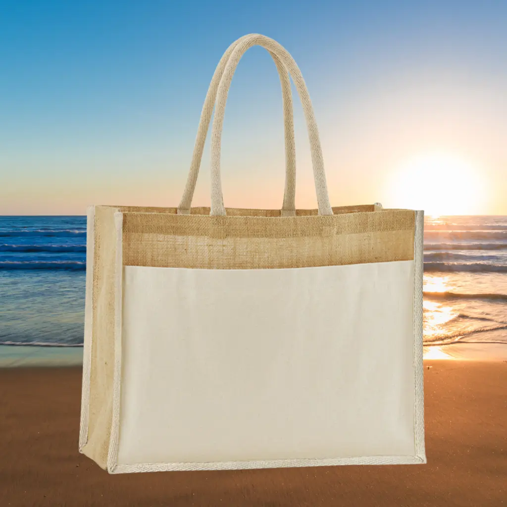 Sac en toile de Jute et coton "Créez l'exception qui vous ressemble"