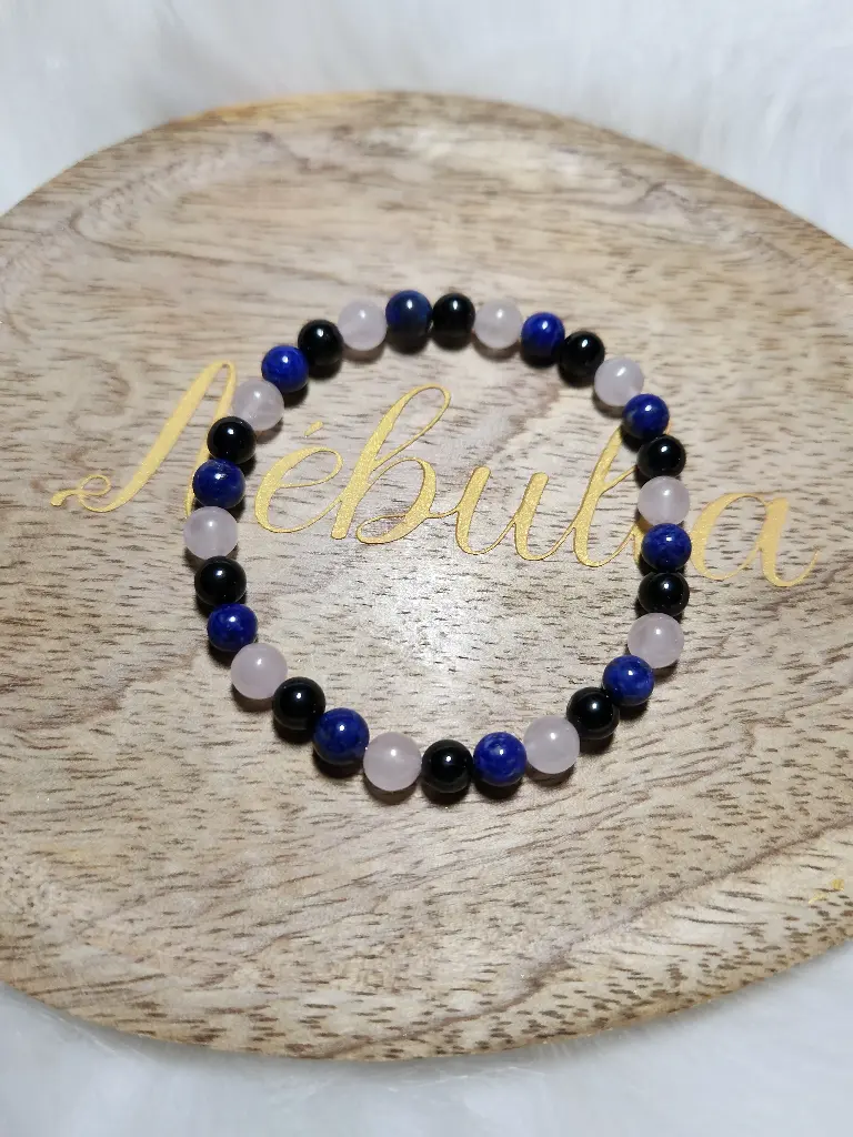 Bracelet Saint en 6mm🩷🖤💙