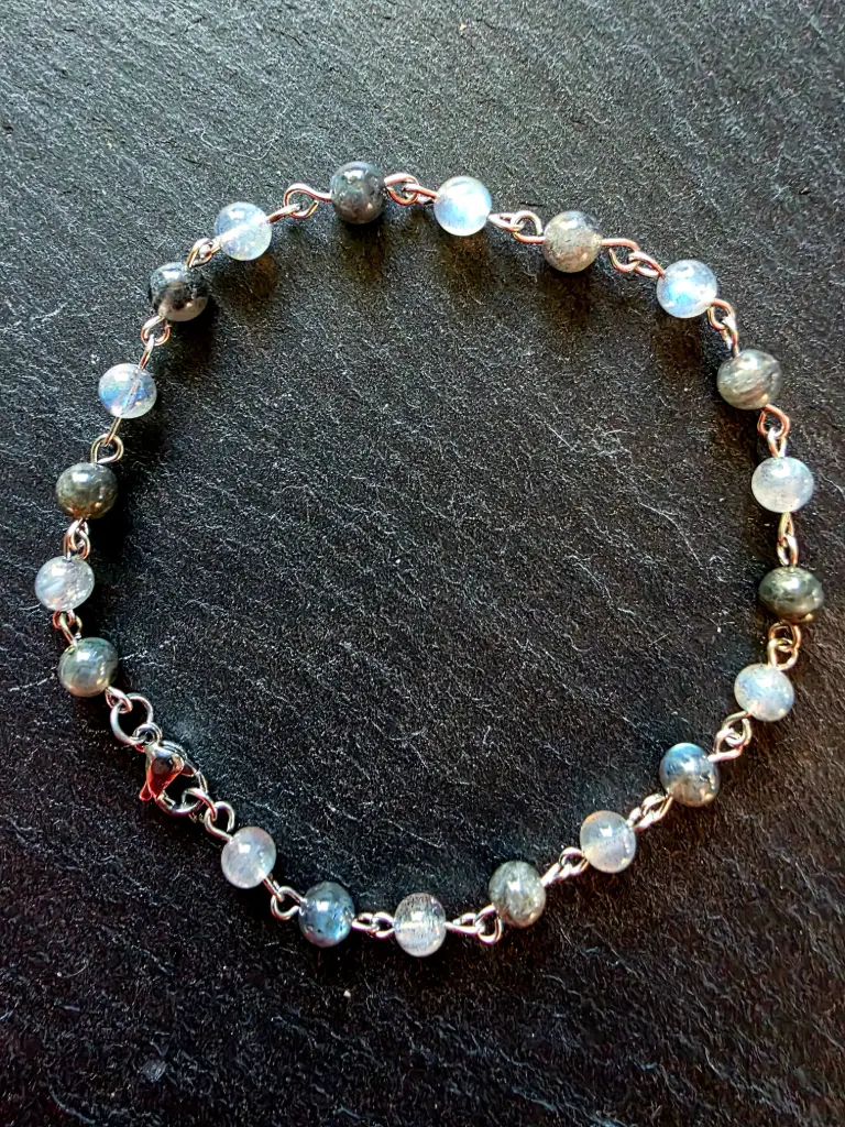 Bracelet de cheville en Labradorite