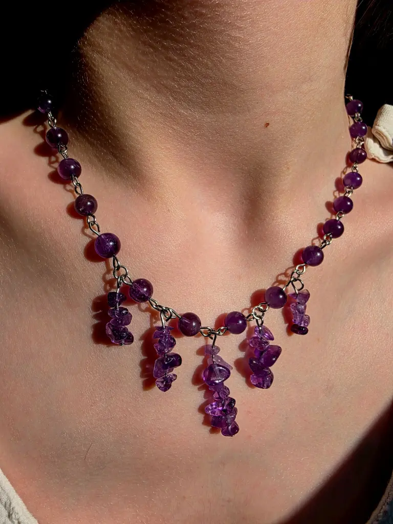 Collier unique Améthyste 