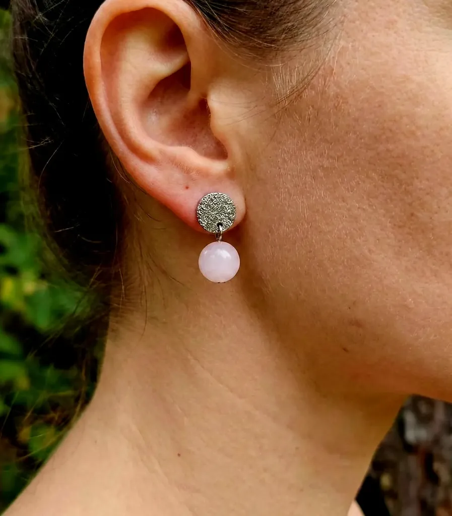 Boucle d'oreille "Una" Kunzite