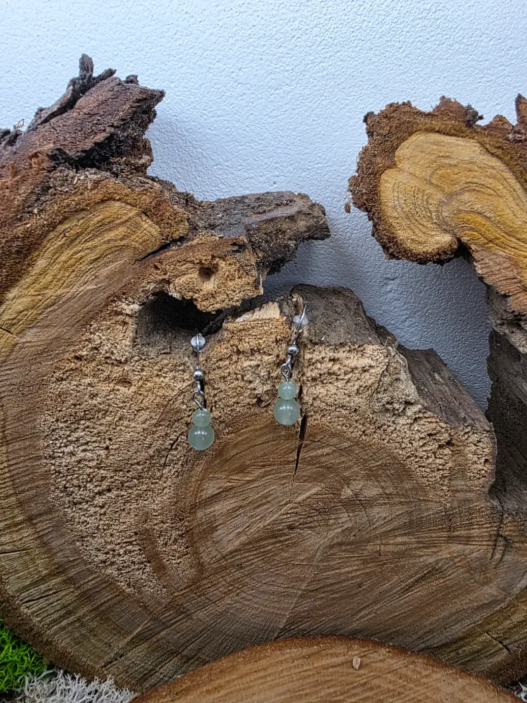 Boucle d'oreilles en aventurine verte