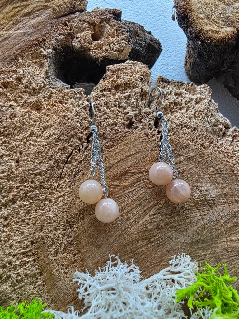 Boucle d'oreille Pierre de soleil