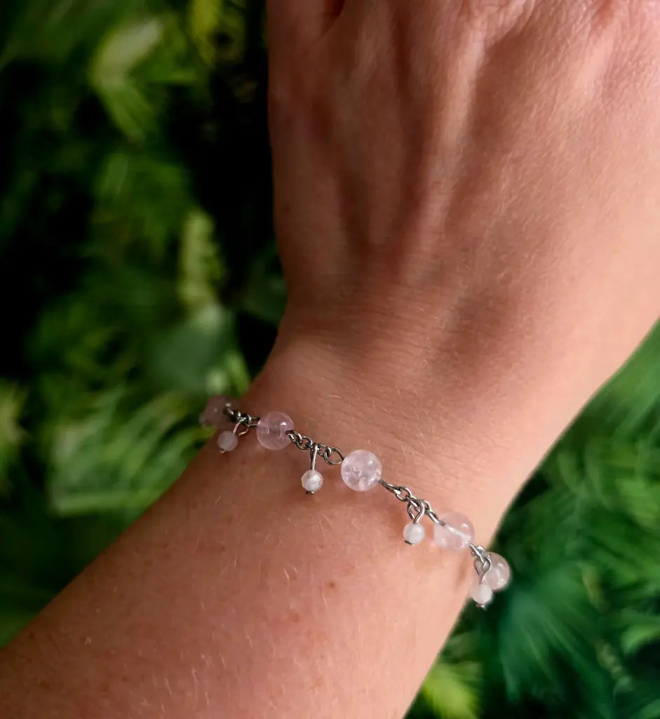 Bracelet "Elya" Quartz Rose