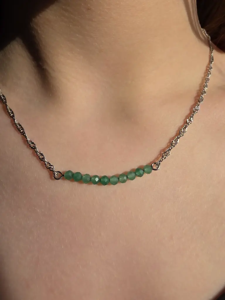 Collier en aventurine verte
