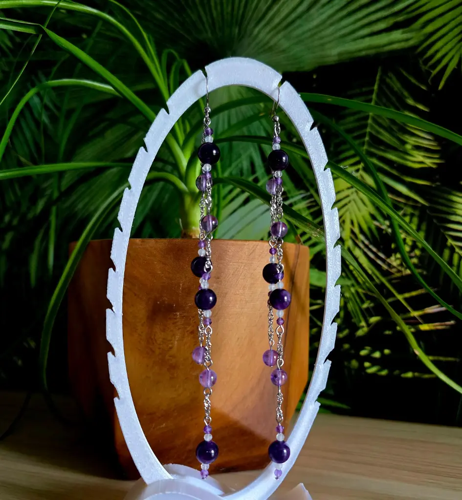 Boucle d'oreille "Altéa" en Améthyste