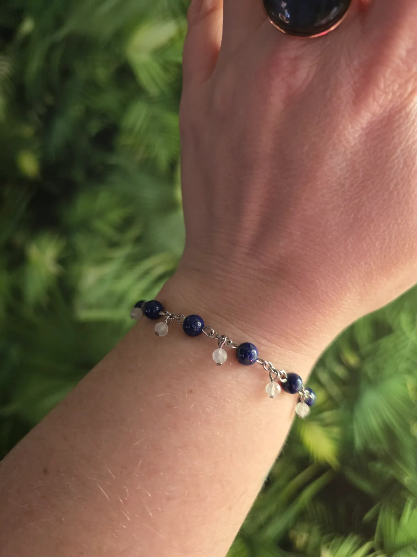 Bracelet "Elya" Lapis lazuli et Péristérite