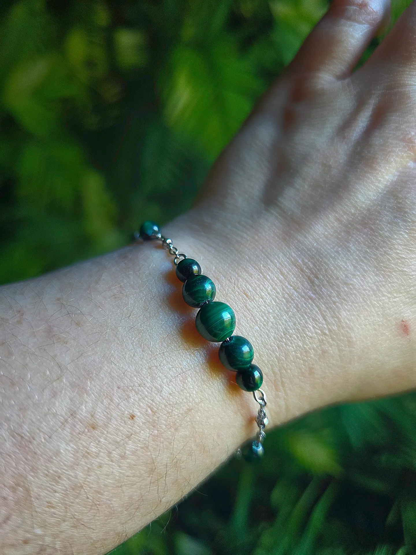 Bracelet Ambrelune en Malachite