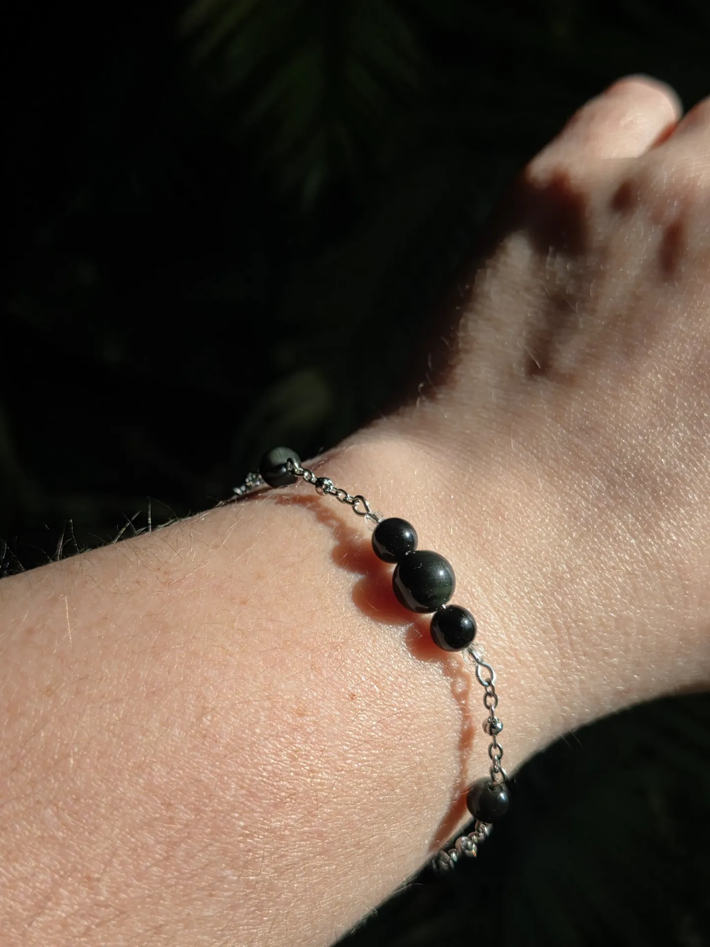 🖤Bracelet Ambrelune Obsidienne Œil céleste