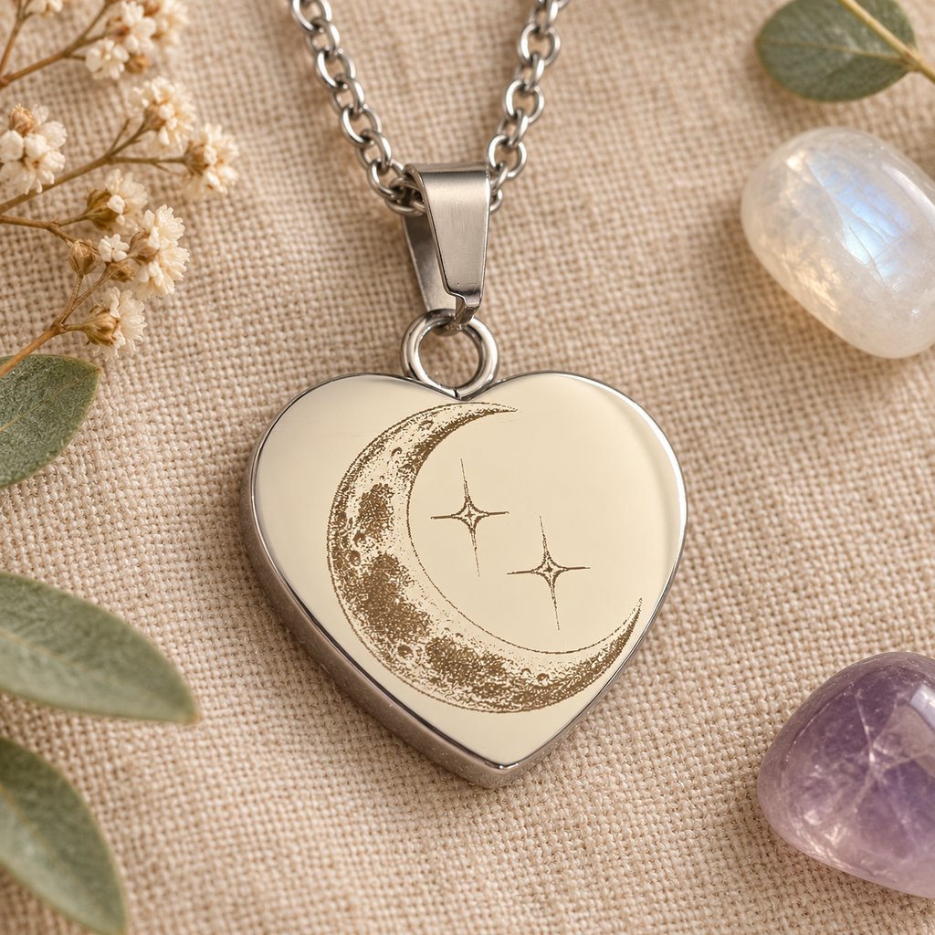 Pendentif cœur en acier inoxydable à personnaliser