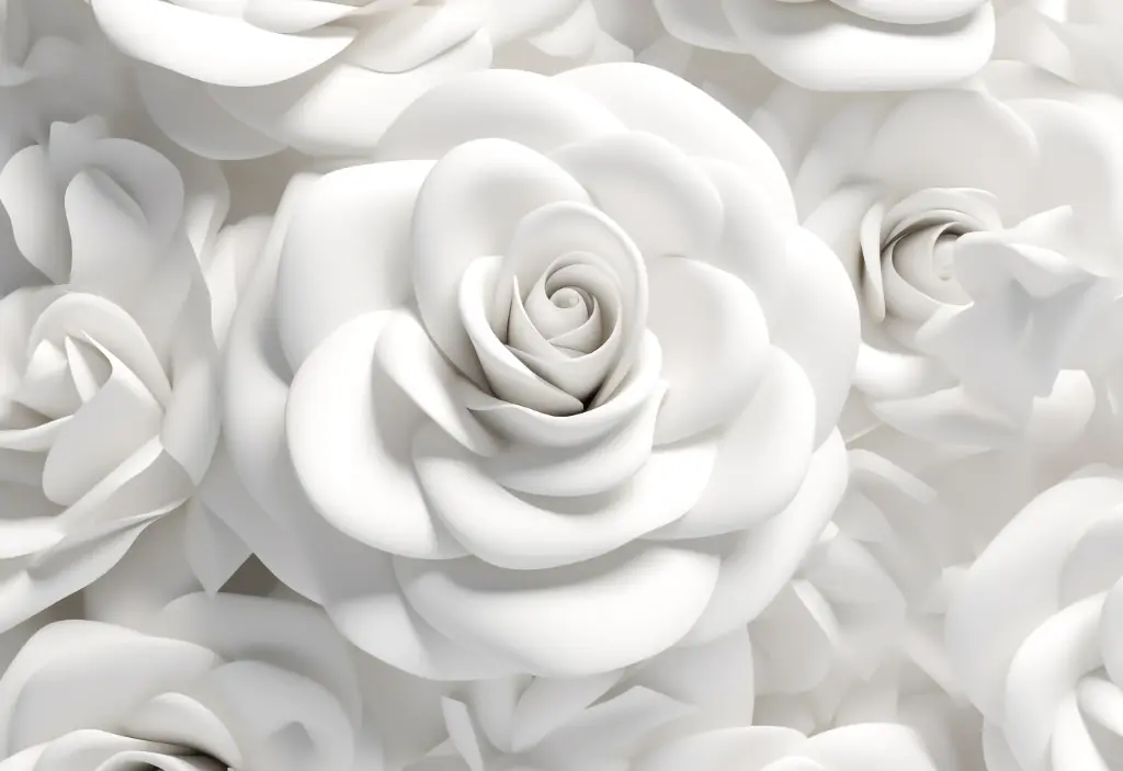 Lingette microfibre roses blanche