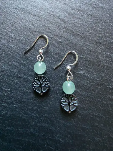 Boucle d'oreille "Racine de perle"
