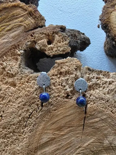 Boucle d'oreille "Una" Lapis Lazuli
