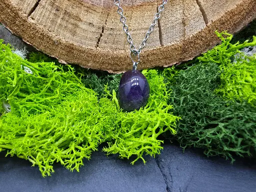 Collier Pendentif Améthyste💜