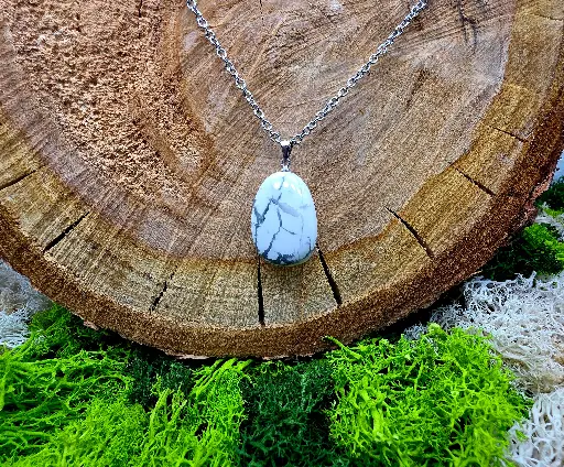 Collier Pendentif Howlite🤍