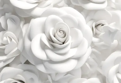 Lingette microfibre roses blanche