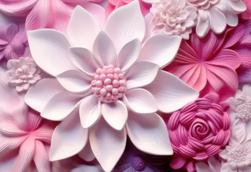 Lingette microfibre fleurs rose